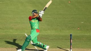 Mashrafe Mortaza dismissed for 1 by Mohit Sharma against India in quarter-final of ICC Cricket World Cup 2015